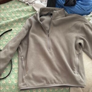 Men's Gray Quarter-Zip Sweater